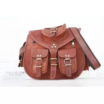 Кожаная сумка-слинг, женский кошелек Темно-коричневый ретро-кошелек Голливудская кожаная сумка, сумочка, полноценный женский кошелек, персонализированный кожаный кошелек 13 x 3 x 10 in коричневый