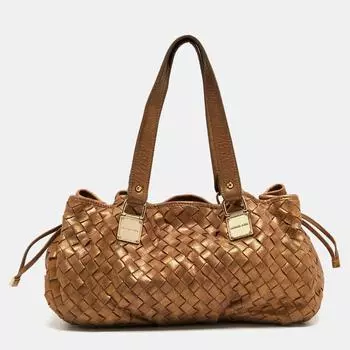 Кожаная сумка-тоут Michael Kors Gold с завязками золотистый