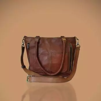 Кожаная сумка-тоут рождественский подарок кожаная сумка-кошелек сумка кожаная сумка-тоут для женщин большая кожаная сумка-тоут рабочая сумка кожаный кошелек сумка 12 x 16 x 4 in коричневый