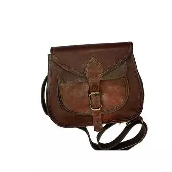 Кожаная сумка унисекс AURA CREATIONS (коричневый) 9 x 11 in коричневый