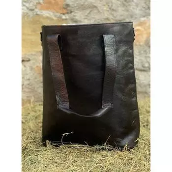 Кожаная сумка-ведро Черная сумка-ведро Сумка через плечо Черная сумка Кожаная сумка Jhola Сумка-холд Женская сумка 16 x 11 x 5 in чёрный