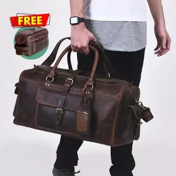 Кожаная сумка выходного дня с монограммой | Подарок на день отца для него | Спортивная сумка из натуральной кожи | | Кожаная дорожная сумка | Ночная сумка | Мужская дорожная сумка 22 x 11 x 11 in