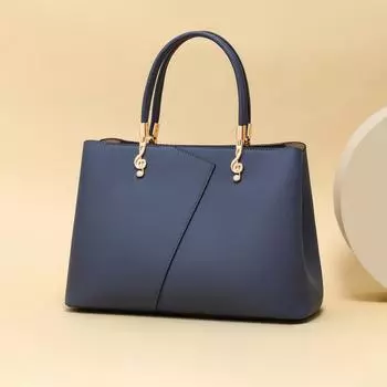 Кожаная сумка женская модная корейская сумка женская сумка среднего возраста одно плечо сумка через плечо сумка синий