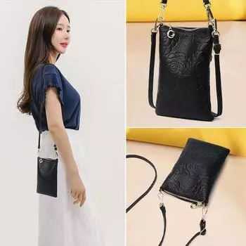 Кожаная сумка женская сумка простая и модная вертикальная розовая сумка для мобильного телефона сумка через плечо женская