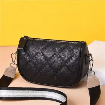 Кожаная сумка женская сумка простая и модная ретро ромбовидная маленькая ароматная ветровая сумка через плечо маленькая квадратная сумка Tide белый