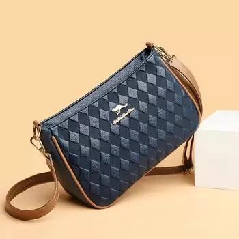 Кожаная текстура сумка-мессенджер для мамы, модная женская маленькая сумка через плечо красный