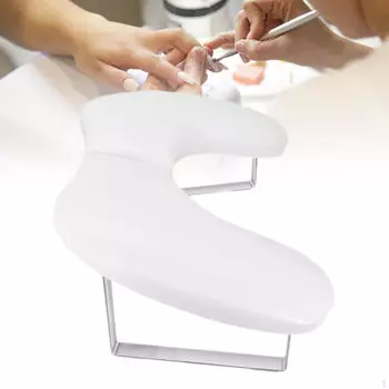 Кожаная U-образная подлокотник для ногтей со съемным кронштейном, профессиональная подушка для рук, нескользящая