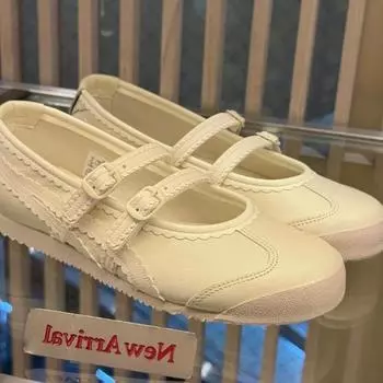 Кожаная версия обуви ghost tiger с мелким вырезом, универсальные балетки из овчины, туфли Мэри Джейн, повседневные одинарные туфли, спортивные 35