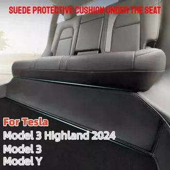 Кожаная защитная накладка для Tesla Model 3+ Highland 2024 Model 3 Model Y Под сиденьем с рубленой поверхностью, устойчивой к пятнам и царапинам