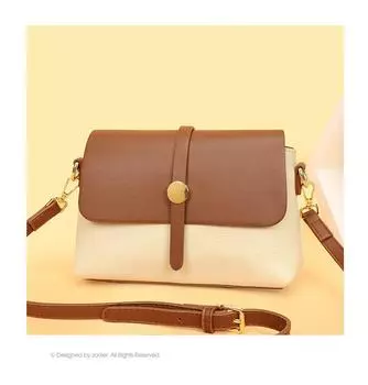 Кожаная женская осенняя модная сумка через плечо из коровьей кожи первого слоя, маленькая квадратная сумка