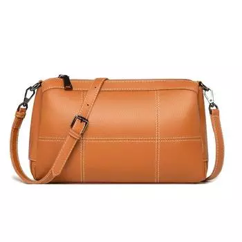 Кожаная женская сумка через плечо, первый слой, сумка из коровьей кожи, подмышечная сумка, женская сумка-мессенджер Niche Commuter светло-коричневого