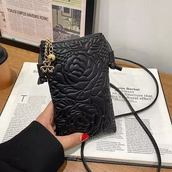 Кожаная женская сумка-клатч на одно плечо с косым ремешком, большая вместимость, первый слой коровьей кожи с тиснением, сумка-клатч