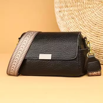 Кожаная женская сумка, маленькая квадратная сумка, модная маленькая сумка через плечо из коровьей кожи первого слоя, повседневная сумка через плечо Tide белый