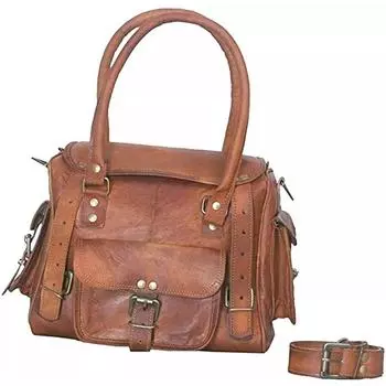 Кожаная женская сумка-мессенджер, кошелек, сумка-тоут, сумка через плечо 13 x 10 x 5 in коричневый