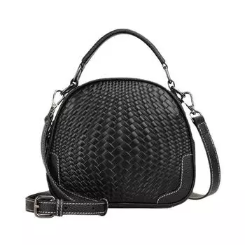 Кожаная женская сумка, новая женская сумка через плечо, плетеная сумка через плечо, большая вместительная сумка