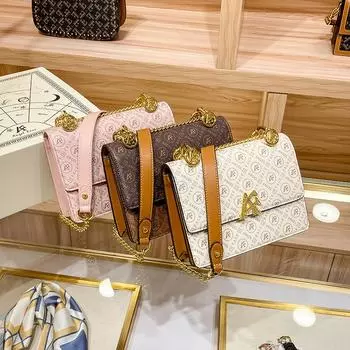 Кожаная женская сумка, новинка 2023 года, маленькая квадратная сумка с цепочкой, модная универсальная сумка через плечо, маленькая сумка премиум-класса Sense M