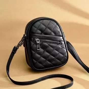 Кожаная женская сумка, повседневная простая сумка-мессенджер, мини-сумка для мобильного телефона, женская сумка из коровьей кожи на плечо белый