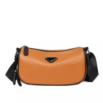 Кожаная женская сумка, простая и модная, контрастного цвета, сумка через плечо, текстура, иностранная, мягкая кожа, маленькая квадратная сумка светло-коричневого