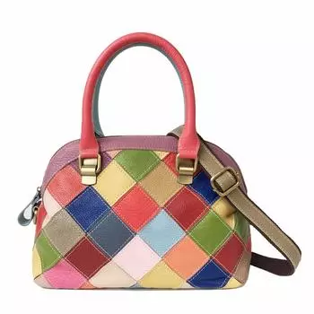 Кожаная женская сумка ромб цветная коровья сумка сумка-мессенджер ракушка модная женская сумка