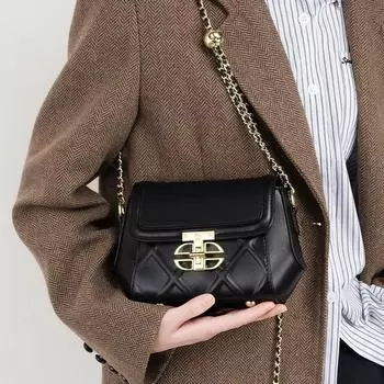 Кожаная женская сумка с классической цепочкой, новая сумка через плечо на одно плечо для поездок на работу и шопинга с женской сумкой