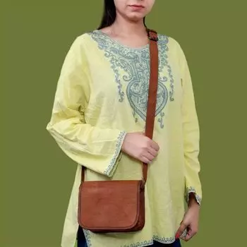 Кожаная женская сумка-саквояж, Кожаные женские сумки через плечо маленькие, Женские портмоне, Кожаная женская сумка-мессенджер, Кожаная женская сумка 11 in коричневый