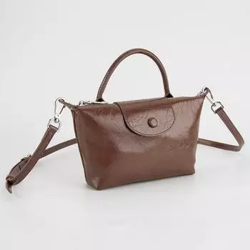 Кожаная женская сумка, сумка через плечо на одно плечо, верхний слой кожи, универсальная, модная и повседневная маленькая квадратная сумка