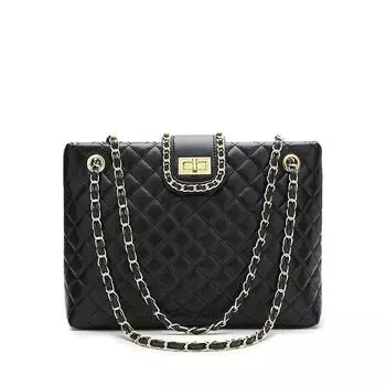 Кожаная женская сумка, сумка-ведро в форме ромба, женская осенне-зимняя сумка через плечо с цепочкой большой вместимости