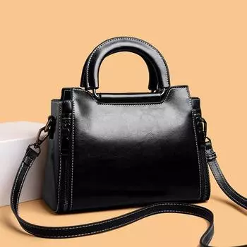 Кожаная женская сумка Весенняя многофункциональная портативная сумка для мам Женская сумка через плечо Сумка-портфель хаки