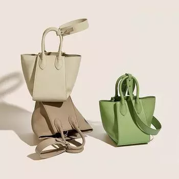 Кожаная женская сумка-ведро Сумка-крыло Ниша Изысканная Портативная Универсальная Сумка-мессенджер Овощная Корзина белый