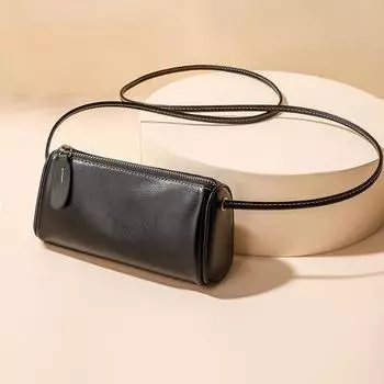 Кожаная женская сумка, весенняя легкая сумка-мессенджер, маленькая сумка с масляно-восковой текстурой из мягкой коровьей кожи, мини-сумка-подушка для мобильного телефона светло-коричневого