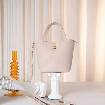 Кожаная женская сумка женская сумка новая сумка через плечо на одно плечо премиум-класса Sense Commuter Bucket Bag коричневый