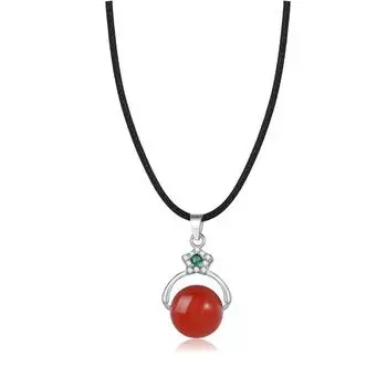 Кожаное Черное Современное Ожерелье из Вощеного Шнура для Стильных Нефритовых и Хрустальных Подвесок Унисекс Мода