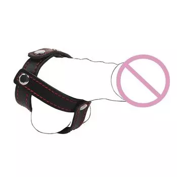 Кожаное кольцо на пенис, БДСМ, ограничения для связывания яичек, товары для взрослых, кольцо на член, длинная цепочка, зажимы для сосков, прикрепленные БДСМ-игрушки для мужчин A3