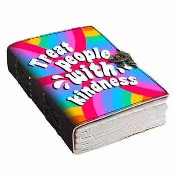 Кожаное лакомство для людей с добротой. Цитата. Печатные пустые страницы. Дневник для личного и офисного использования. Планировщик. Пустой дневник. (7 х 5 дюймов) 7 x 5 in