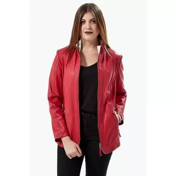 Кожаное пальто Dorette цвета фуксии