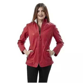 Кожаное пальто Dorette цвета фуксии