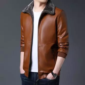 Кожаное пальто, мужское осенне-зимнее новое трендовое повседневное кожаное пальто, теплый и плюшевый мотоциклетный костюм большого размера для мужчин 6XL