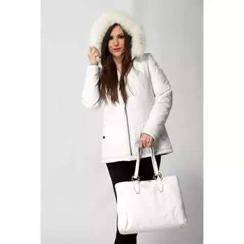 Кожаное пальто Prina с меховой отделкой