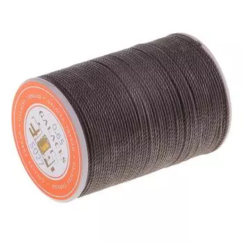Кожаное шитье, вощеный полиэстеровый шнур, нить для ручного шитья, темно-серый 0.65mm кофейный