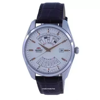 Orient Multi Year Calendar Белый циферблат Кожа Автоматические RA-BA0005S10B RA-BA0005S30B Мужские часы белый