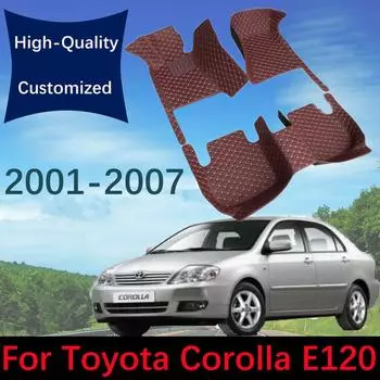 Кожаные автомобильные коврики на заказ для Toyota Corolla E120 2001 2002 2003 2004 2005 2006 2007 автомобильные коврики для ног