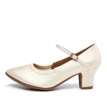 Кожаные бальные туфли для стандартных танцев женские взрослые подошва из мягкой резины латинские современные танцевальные туфли 5 см квадратный каблук 38