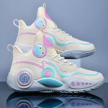 Кожаные баскетбольные кроссовки для мальчиков, учеников начальной и средней школы, для тренировок в помещении и на открытом воздухе, всесезонные детские спортивные кроссовки для мужчин и женщин 36