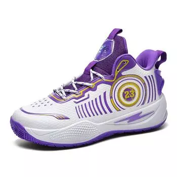 Кожаные баскетбольные кроссовки мужские осенне-зимние новые продукты актуальные боевые профессиональные молодежные цементные грунтовые спортивные кроссовки для мальчиков Jinjiang hair 35 бежевый