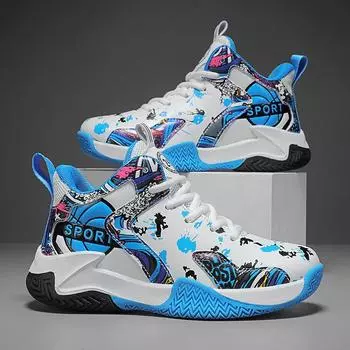 «Кожаные баскетбольные кроссовки осень/зима 2024 для детей — тренировочные кроссовки для мальчиков» 40