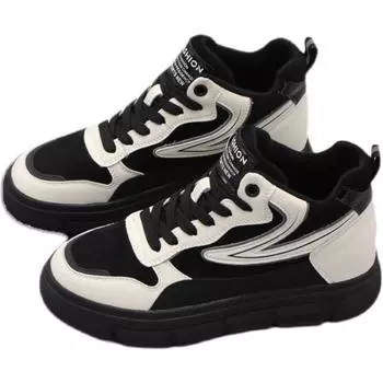 Кожаные белые туфли на платформе, детская весенняя новая мода, универсальные туфли с высоким берцем, повседневная обувь 35