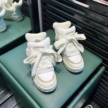 Кожаные белые туфли Новые туфли Little Devil Tail Puff Bread для любителей повседневной обуви для скейтбординга для мужчин и женщин 35