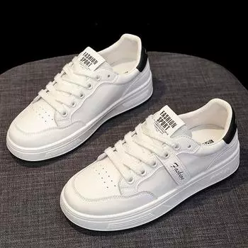 Кожаные белые туфли с мягкой подошвой, женские туфли, летние, дышащие, весна и осень, новые, легкие, на плоской подошве 35