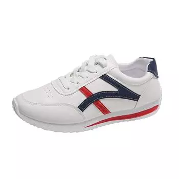 Кожаные белые туфли весна и осень новые спортивные женские туфли кроссовки Форрест Гамп модные простые повседневные туфли 36