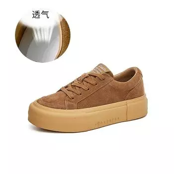 Кожаные белые туфли женские 2025 весна новые туфли на платформе спортивная обувь для серфинга женская универсальная повседневная обувь ретро мода женская обувь 35